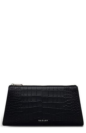 Radley London Glasshouse Croc Embossed Clutch in Black at Nordstrom Rack