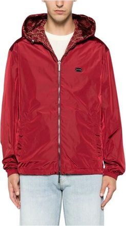 Emporio Armani Nylon Bomberjack - Heren - Zomerjassen - Rood - L - Nylon - Jassen