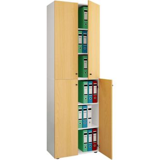 ebuy24 Ebuy24 - Armario De Oficina Vcm Con 6 Compartimentos Armario De Archivo Moderno Con Puertas Giratorias Dimensiones Aprox. Al. 220 X An. 70 X P. 40cm -