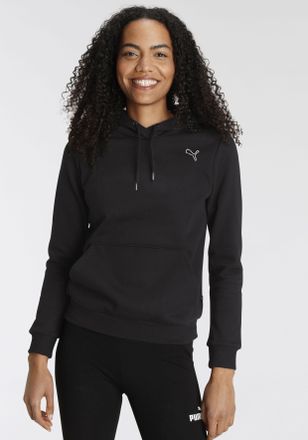 Puma Kapuzensweatshirt PUMA BETTER ESSENTIALS HOODIE FL, Damen, Gr. XL, schwarz (puma schwarz), Fleece, Obermaterial: 100% Baumwolle, unifarben, comfort fi
