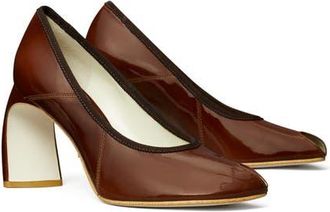 Tory Burch Peep Toe Pump in Russet Brown at Nordstrom, Size 10.5