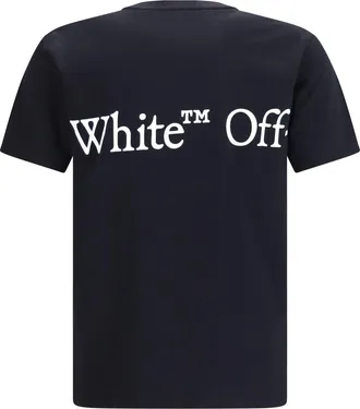 Off-white Mens Bookish Scarf T-Shirt Black Cotton T-Shirts And Polos