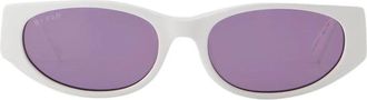 by FAR Blauwe Acetaat Zonnebril - Dames - Zonnebrillen - Wit - ONE Size - Accessoires
