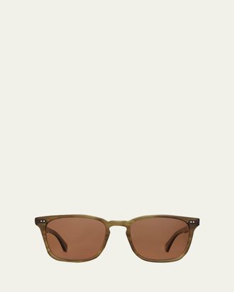 Garrett Leight Mens Earvin Acetate Square Sunglasses
