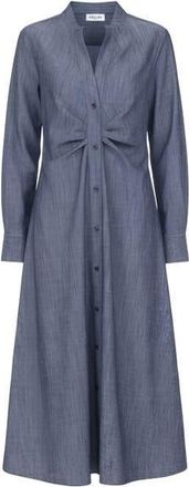 C&acirc;llas Milano Genny Long sleeve shirt dress in Navy at Nordstrom, Size 10 It