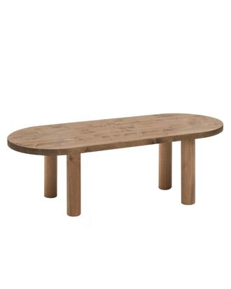 Deco Wood Mesa de centro de madera maciza envejecido 120x40cm