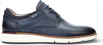Pikolinos Pikolinos Mens Blue Leather Lace-Up Sneaker Trainers Shoes - Manacor
