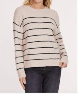 Mod-o-doc Cropped Crew Sweater In Chai