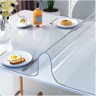 OEM Mantel De Pvc Transparente De 2 Mm, F&aacute;cil De Limpiar, Impermeable, Para El Hogar Y La Cocina, 90 X 160 Cm, Transparente