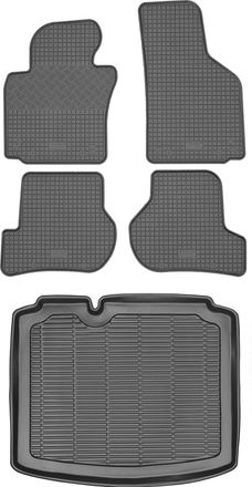 OEM Juego De Alfombrillas De Goma Para Coche Y Maletero Para Seat Le&oacute;n Ii Hatchback (2006-2012)