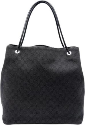Gucci Pre-owned Tote Bag - Dames - Vintage Shopper - Grijs - ONE Size - Leer - Vintage