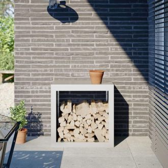 vidaXL Le&ntilde;ero De Acero Blanco 60x40x60 Cm Vidaxl