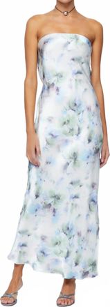 Bec&bridge Womens Moon Dance Strapless Dress In Watercolor Floral