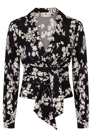 Elisabetta Franchi Printed Georgette Blouse