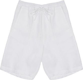 120% Lino Linen Relaxed Fit Drawstring Shorts