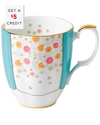 Royal Albert 100 Years Of Royal Albert 1930 Mint Deco Mug With $5 Credit