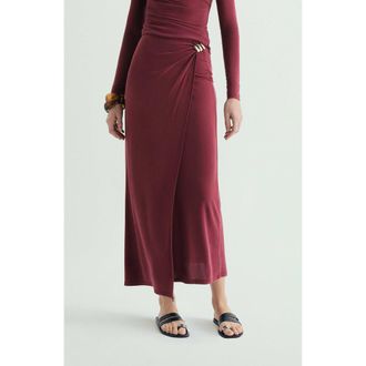 Scalpers Cupro Brooch Skirt in Cherry at Nordstrom, Size X-Small Eu