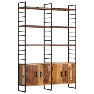 vidaXL Vidaxl - Libreria A 4 Livelli Legno Massello Di Recupero 124x30x180 Cm