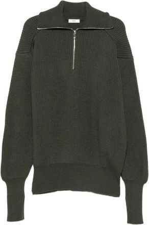 Rier Jersey de punto con cuello y media cremallera - Knitwear - Hombre - Verde - L