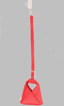 Maison Margiela Womens Bag Charm Japanese Red Leather Accessories