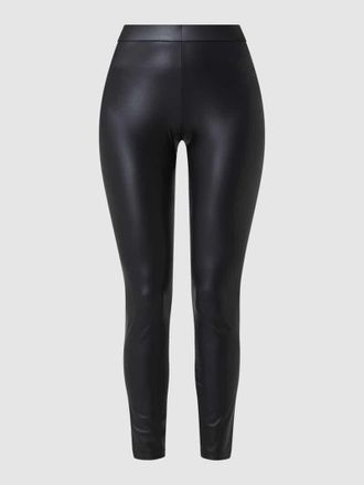 Pieces Leggings in Leder-Optik Modell New Shiny in Black, Größe L/XL
