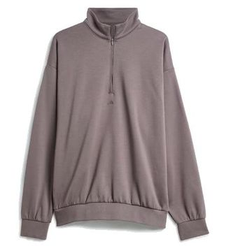 adidas Basketball Half-Zip Sweatshirt Asia Sizing Brown IW1627