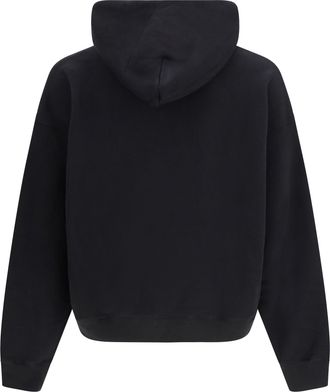 Off-white Mens Big Logo Bookkish Over Hoodie Black-White Cotton Sweatshirts Sweater
