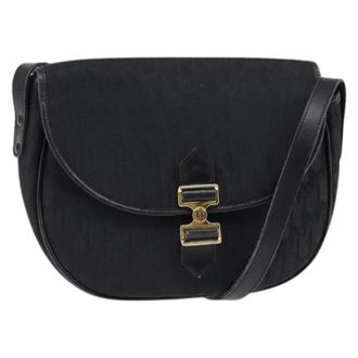 Dior Pre-owned Cross Body Bags, female, Black, Size: ONE SIZE Pre-owned Trotter Canvas Shoulder Bag