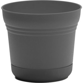 Bloem 14 Inch Saturn Round Planter With Saucer Tray in Gray at Nordstrom