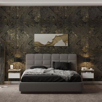 Vicco Mesilla De Noche Mira, Blanco/oro, 40 X 50 Cm Lote De 2