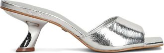 Carrano 70mm leather sandals - women - Metallic Leather/Metallic Leather/Leather - 40 - Silver