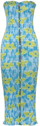 Amy Crookes Midi jurk - Dames - Casual kleedjes - Blauw - XS - Polyester - Kleedjes