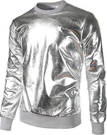 Chemise Disco Argentée Brillante Pour Garçon - Carnaval, Fête, Déguisement