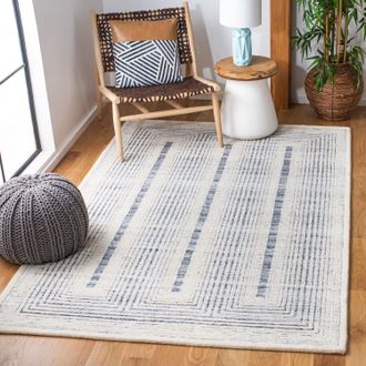 Safavieh Metro Hand Made Area rug, Dark Grey / Ivory Contemporary Style Non-Shedding