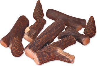 Purline Purline - Troncos Decorativos De Fibra Cer&aacute;mica Para Chimenea. Pack De 9 Uds