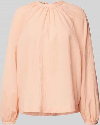 Scotch & Soda Regular Fit Bluse mit Schl&uuml;sselloch-Ausschnitt in Apricot, Gr&ouml;&szlig;e 36