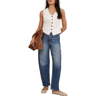 Mint Velvet Barrel Leg Jeans in Blue at Nordstrom, Size 10