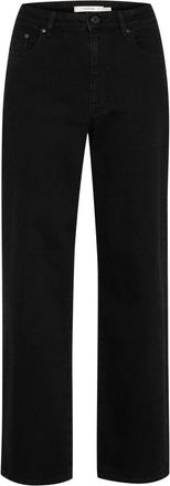 Gestuz Wijde Pijp Donkere Zwarte Jeans - Dames - Regular Fit Jeans - Zwart - W28 - Jeans