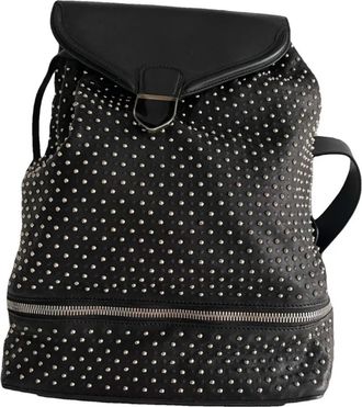 Alexander McQueen Black Leather Backpack