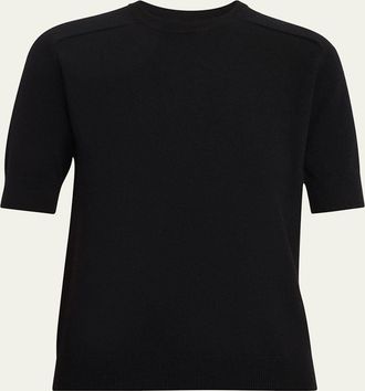 Lisa Yang Kenza Cashmere Elbow-Sleeve Sweater