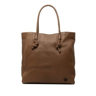 Gucci Pre-owned Gucci Calfskin Braided Handle Tote Ladies 35TOA4ZE7QJDKU1M
