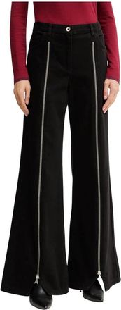 Patrizia Pepe Jeans met ritsdetail - Dames - Flared Jeans - Zwart - W25 - Katoen - Jeans