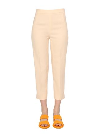 Moschino Side Zipper Cropped Trousers - Ivory