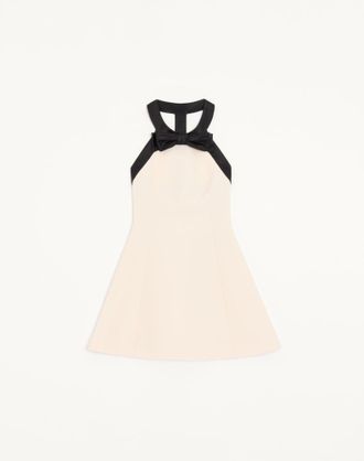 Valentino CREPE COUTURE SHORT DRESS Woman VANILLA/BLACK 38