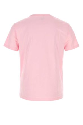 Polo Ralph Lauren Mens Pink Cotton T-Shirt Bathpinkc1730 Exterior Exterior: T-shirts And Polos