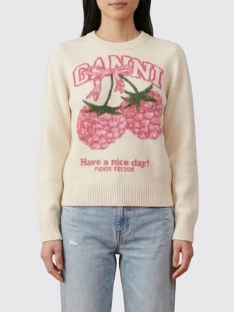 Ganni Pullover girocollo Ganni in misto lana riciclata