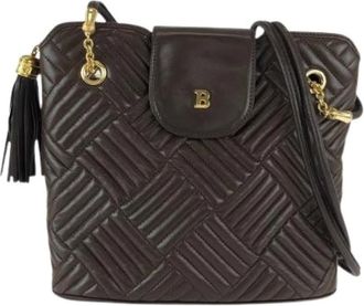 Bally Pre-owned Cross Body Bags, female, Brown, Size: ONE SIZE Pre-owned Leather Shoulder Bag