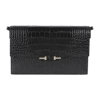 Tom Ford Cross Body Bags, female, Black, Size: ONE SIZE Soft Printed Croco Mini Bag