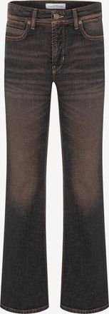 Cambio Ausgestellte Jeans Paris Flared Cross Brown Overdyed