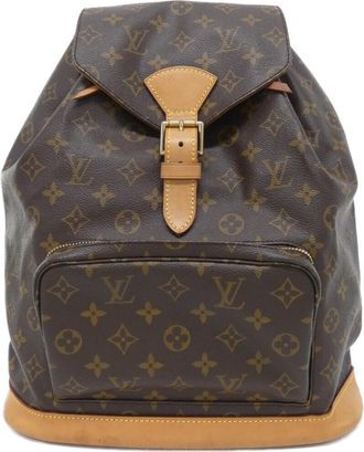 Louis Vuitton Brown Coated Canvas Backpack (Pre-Owned)